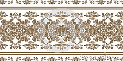 Gold vintage baroque ornament retro pattern antique style acanthus. Decorative design element filigree . Cartoon Illustration