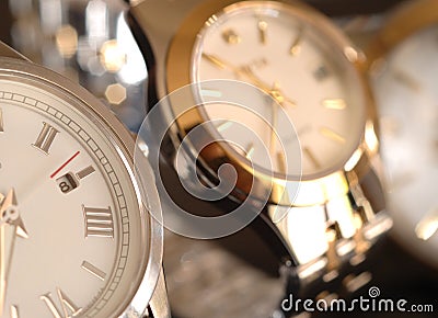 Gold watches Stock Photo