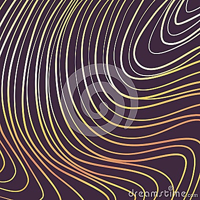 Gold waves template design black paper background vector illustration Cartoon Illustration