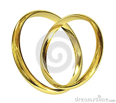 Gold wedding rings Stock Photo