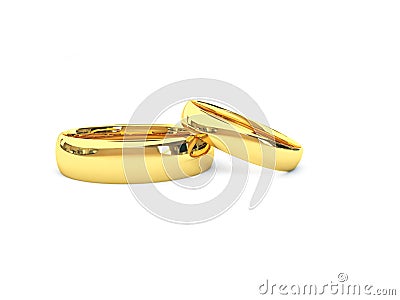 Gold wedding rings Stock Photo