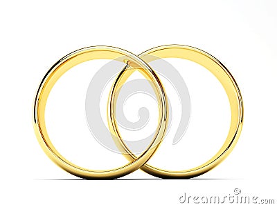 Gold wedding rings Stock Photo