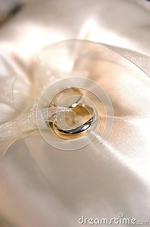 Gold wedding rings Stock Photo