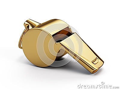 Gold whistle Stock Photo