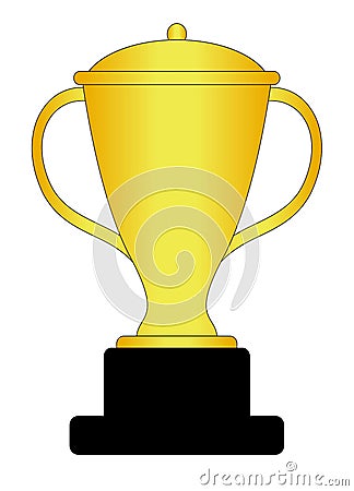 Gold Winners Cup Vector Illustration