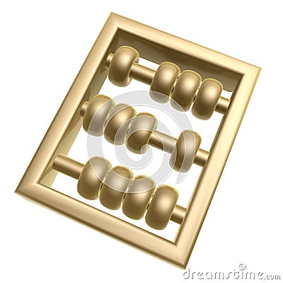 Golden abacus Stock Photo