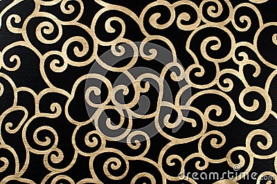 Golden abstract arabesque Stock Photo