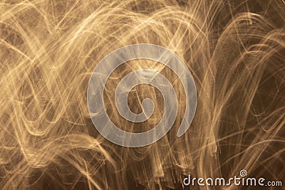 Golden abstract background with light swirls 2 Stock Photo