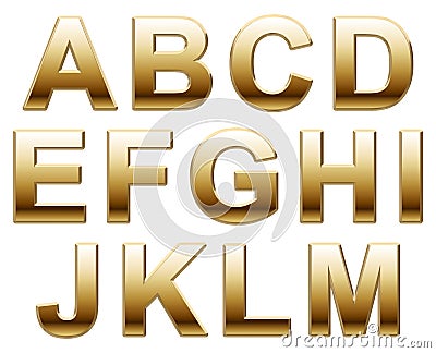 Gold letters Stock Photo