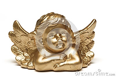 Golden angel Stock Photo