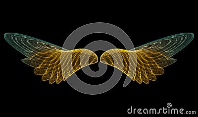 Golden angel (abstract) Stock Photo