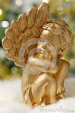 Golden angel figure Stock Photo