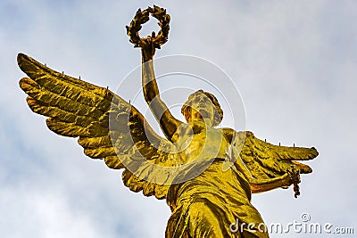 Golden Angel Independence Monument Mexico City Mexico Stock Photo