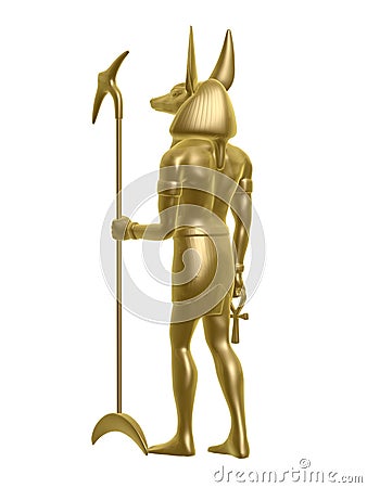 Golden anubis Stock Photo