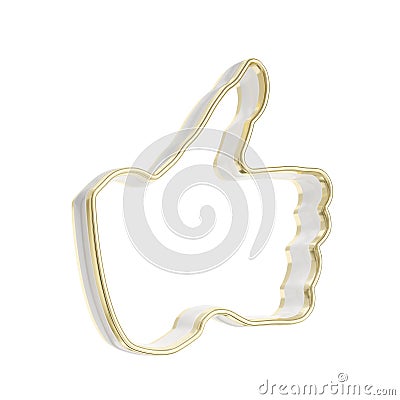 Golden approve like glossy sign emblem Stock Photo