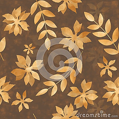 Golden autumn leaves Vector Illustration