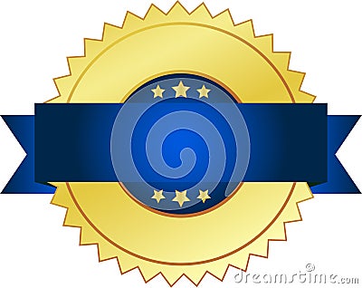 Gold award medal Vector Illustration