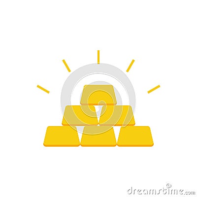 Golden bars pyramid Vector Illustration