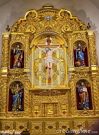 Basilica Altar San Fernando Cathedral San Antonio Texas Stock Photo