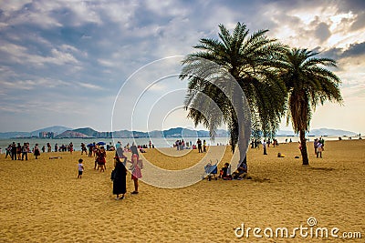 Golden Beach of Gulangyu Island Editorial Stock Photo