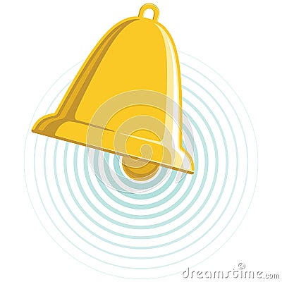 Golden Bell Vector Illustration