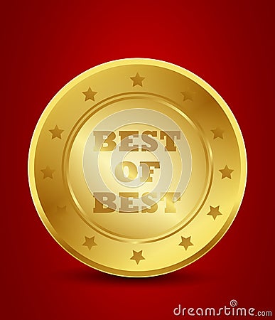 Golden best of best seal Vector Illustration