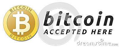 Golden bitcoin virtual currency. Stock Photo