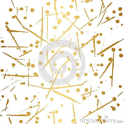 Golden and black seamless pattern. Modern abstract design. Vector Illustration