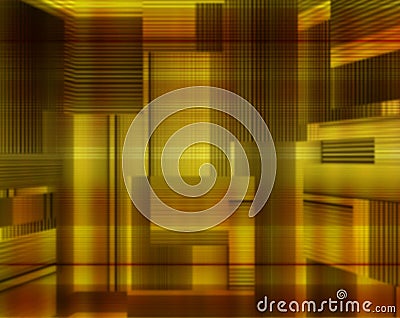 Golden blurred gradient mosaic background of micropolosa. Tapal shades Cartoon Illustration