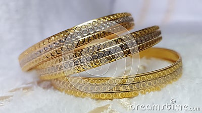 Golden Bracelet Stock Photo