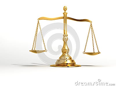 Golden brass scale Stock Photo