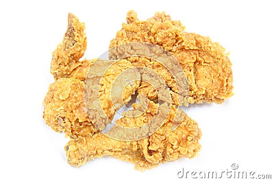 Golden brown fried chicken. Stock Photo