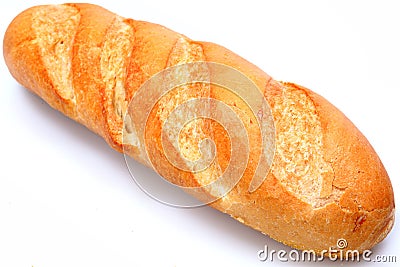 Golden Brown Loaf of French Baguette Bread Stock Photo