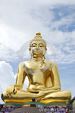 Golden buddha Stock Photo