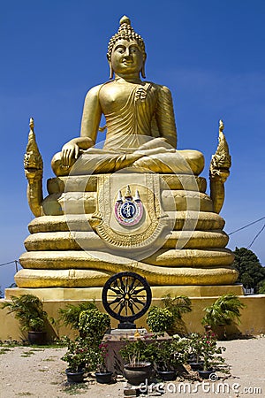 Golden Buddha Statue Stock Photo