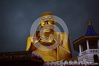 Golden Buddha statue of Dambulla Stock Photo