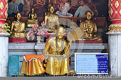 Golden Buddha Statue Editorial Stock Photo