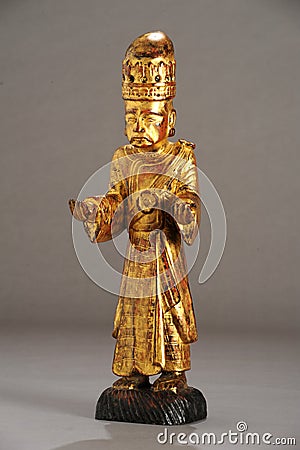 Golden burmese statue Stock Photo