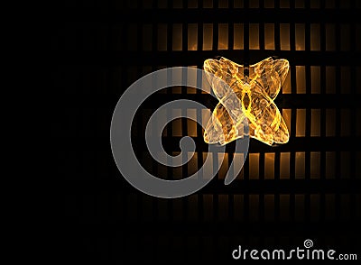 Golden Butterfly Stock Photo