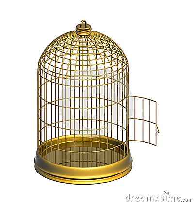 Golden Cage Stock Photo