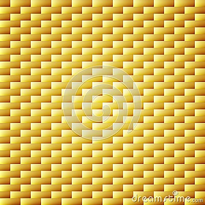 Golden carbon kevlar texture background Vector Illustration