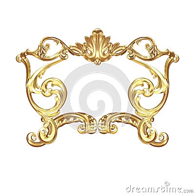 Golden cartouche Cartoon Illustration