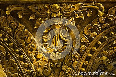 Golden carve Stock Photo