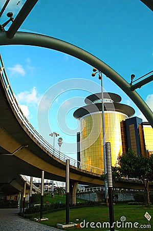 Golden casino building Stock Photo