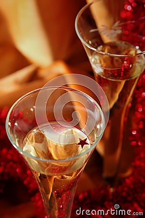 Golden celebration Stock Photo