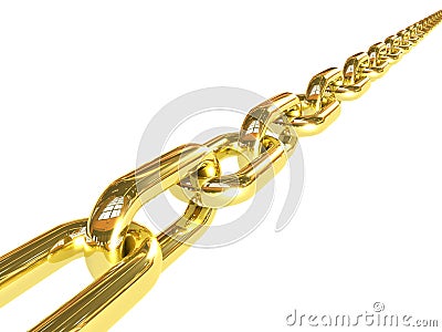 Golden chain Cartoon Illustration