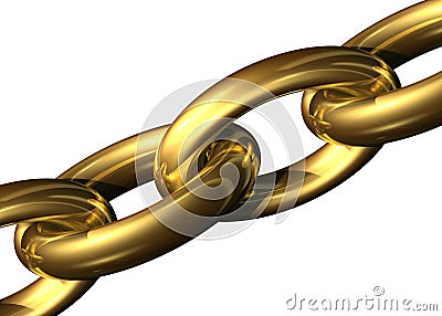 Golden chain Stock Photo