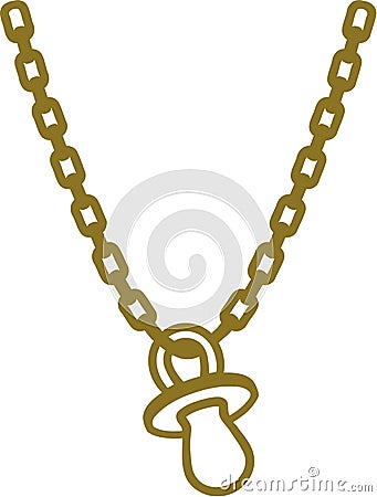 Golden chain with dummy Vector Illustration