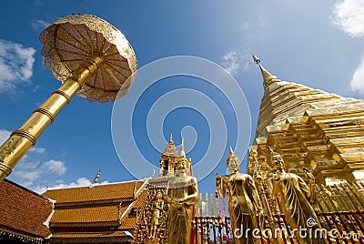 Golden Chedi Stock Photo