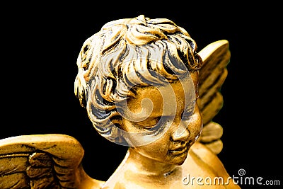 Golden cherub Stock Photo